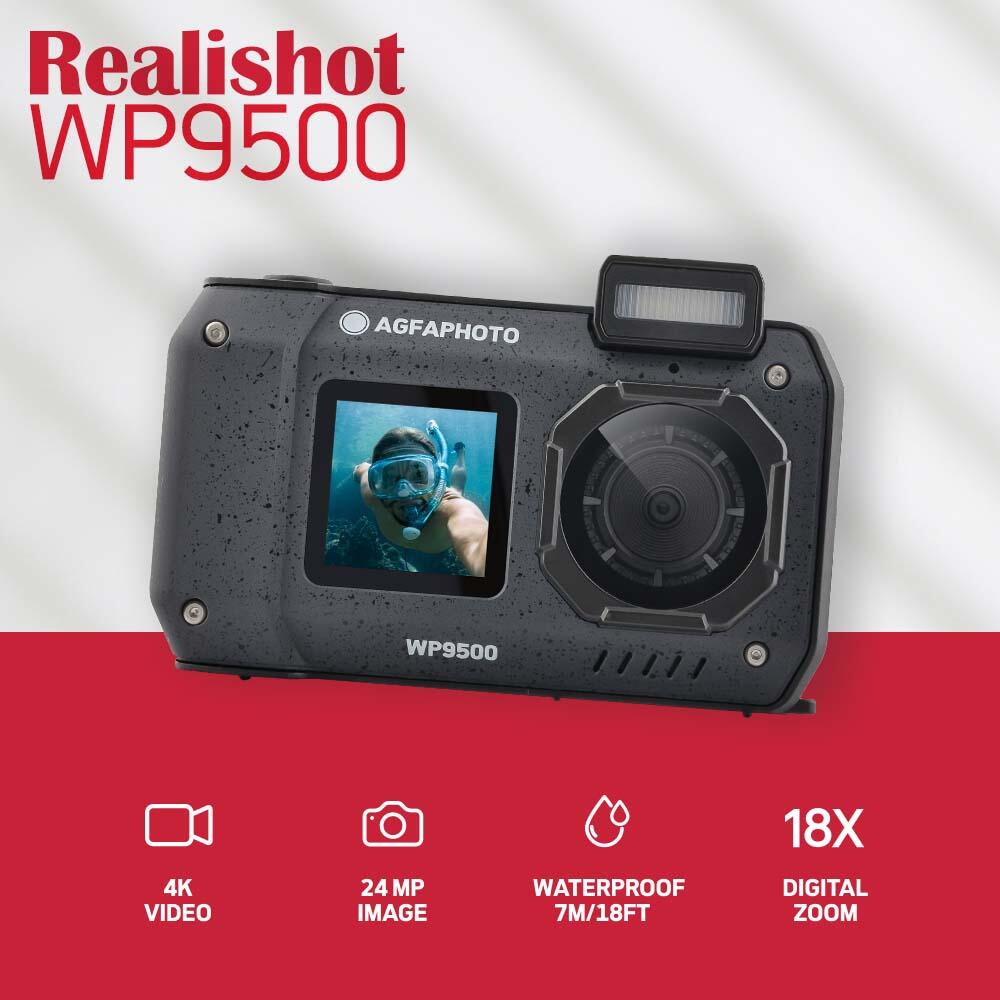 AgfaPhoto Realishot WP9500 Waterproof 24MP, Zoom 18X, Vidéo 4K, Double Écran 2/5