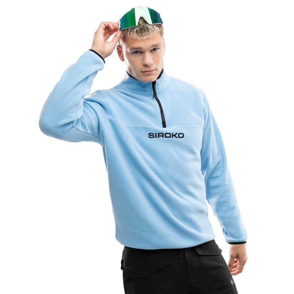 SIROKO Men Winter sports 's thick fleece pullover Momji Blue