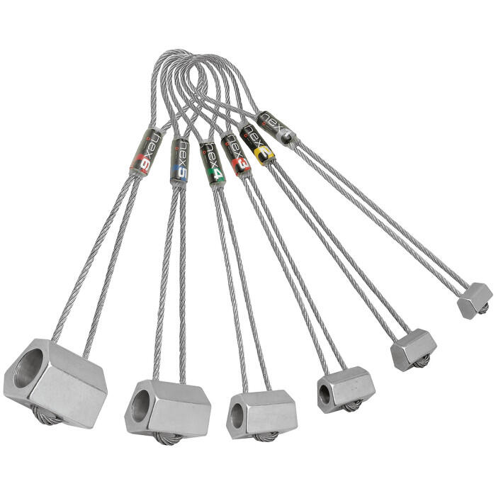 Cintas Hex Rock Empire juego 1‑6 acero con cable conforme EN 12270 308 g 1/1