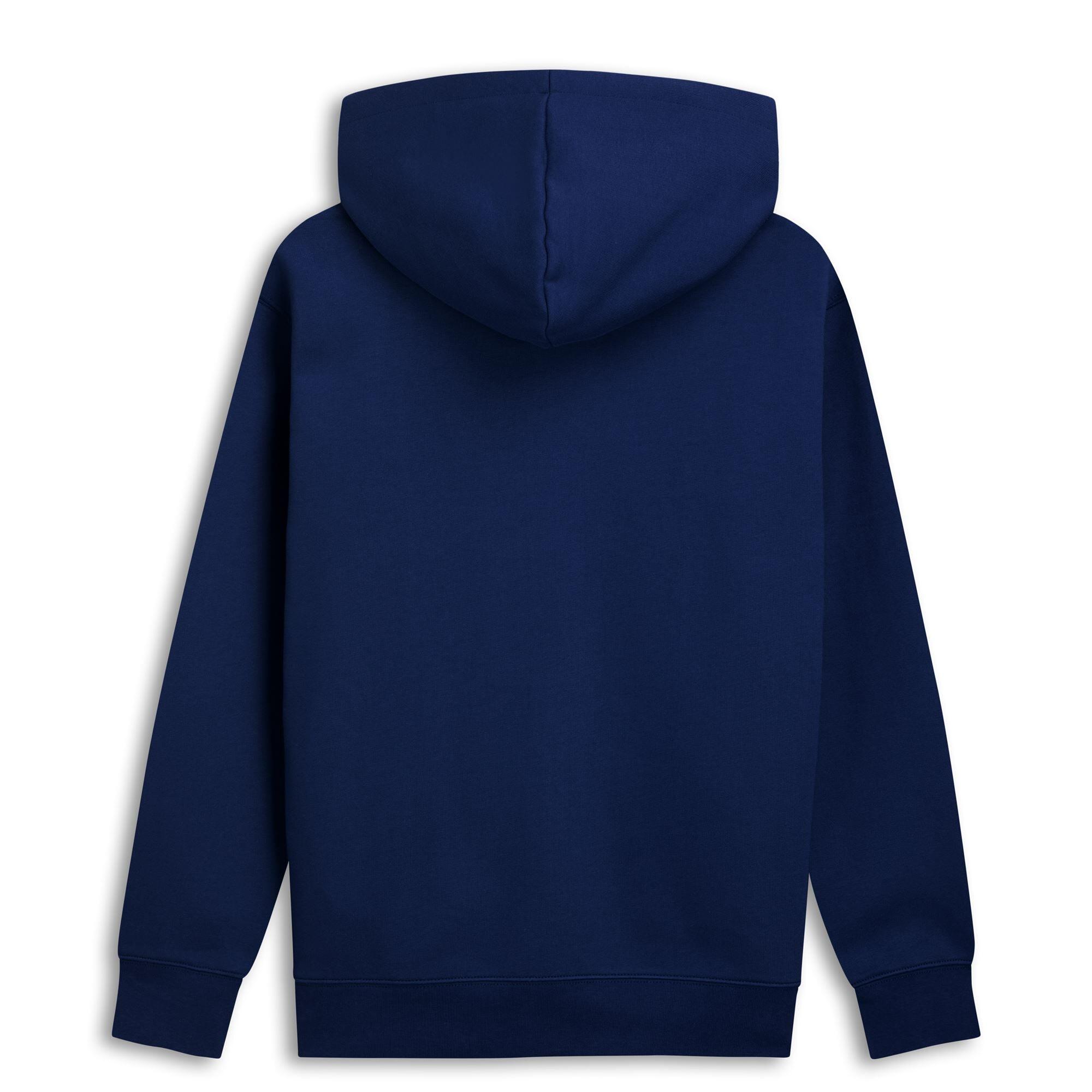 Felpa con cappuccio e zip da uomo in cotone blu da lifestyle 2/3