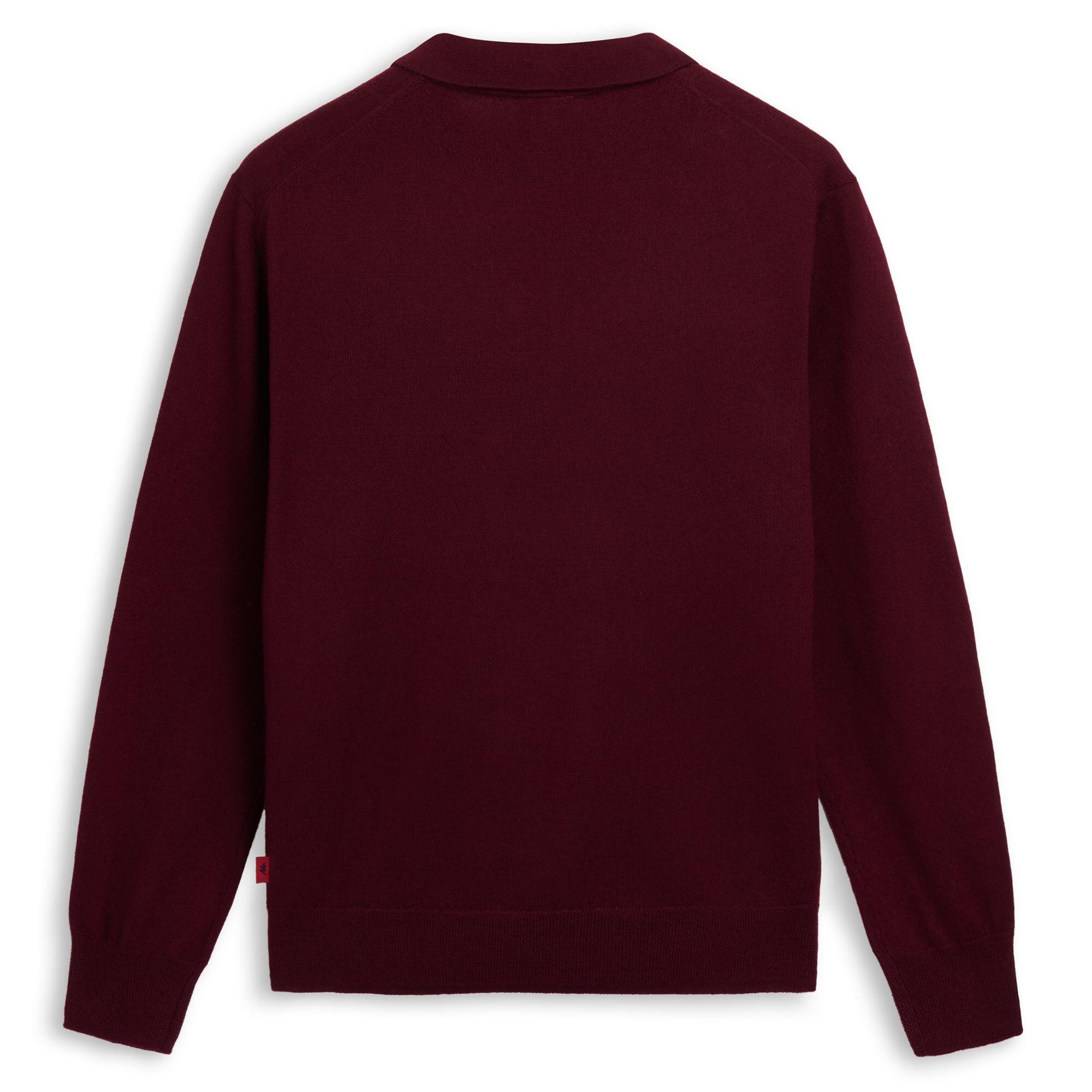 Polo da uomo in lana vergine rosso da lifestyle 2/3