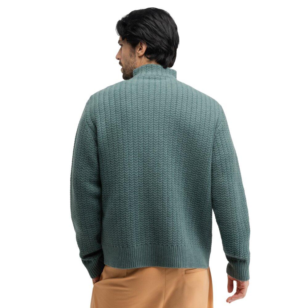 Męski sweter ze stójką Siroko Tiksi Blue