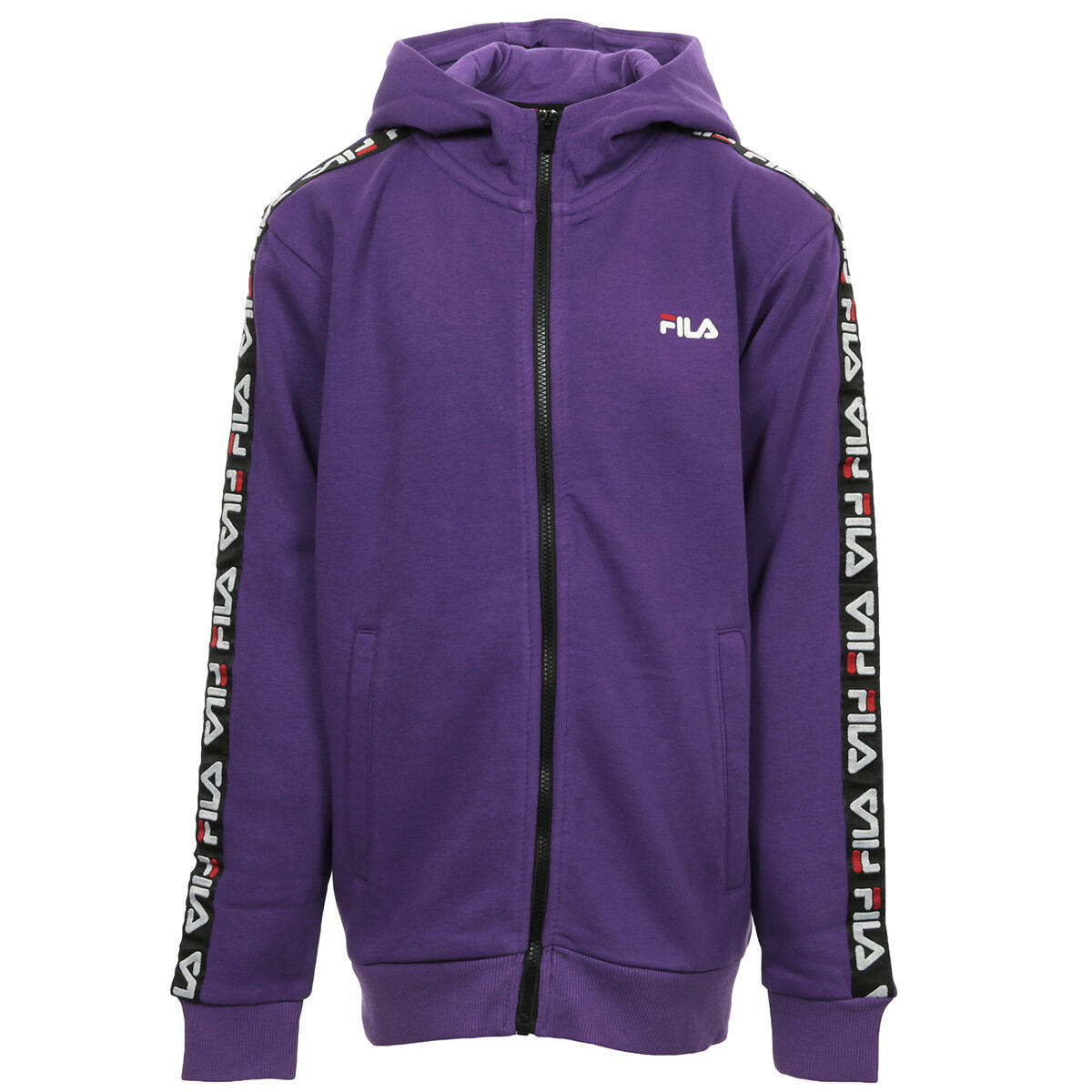 Fila - Sweat Fille Adara Tape Zip Jacket Kids - Sweat-shirt - Violet - Decathlon