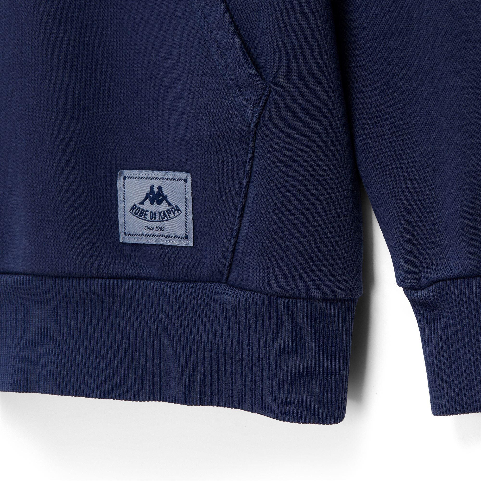Felpa da uomo in cotone blu da casual 3/3