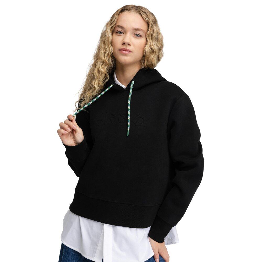 SIROKO Felpa corta con cappuccio da donna Jolla-W Black Nero