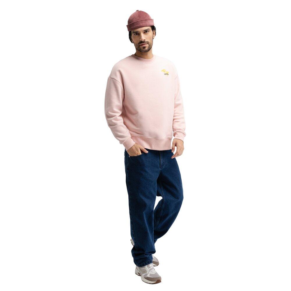 Herren -sweatshirt rundhalsausschnitt Hoppy Pink Rosa 3/7