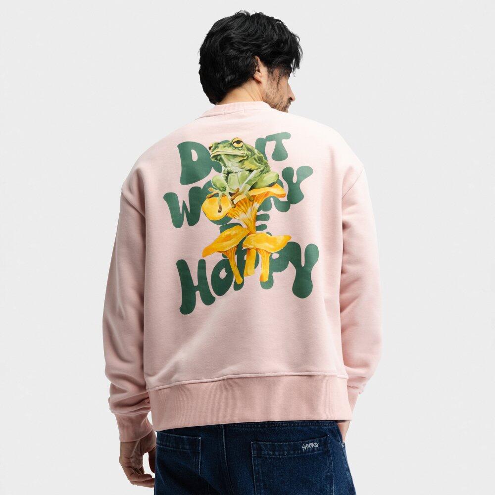 Herren -sweatshirt rundhalsausschnitt Hoppy Pink Rosa 6/7