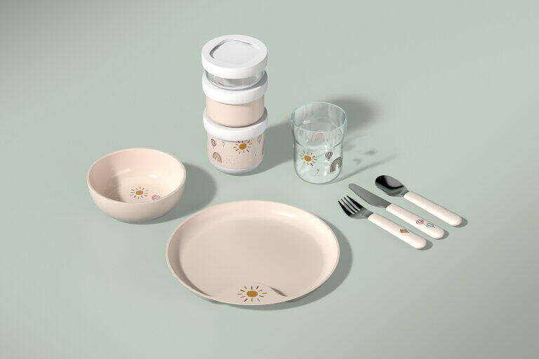 Mepal Mio 550 ml Snackbox stapelbar 3-teilig - Fairy Garden 5/6