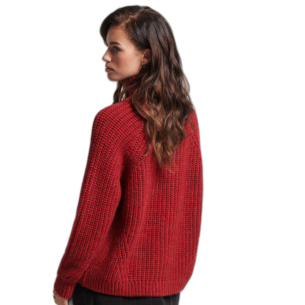 Pullover ample à col roulé et surpiqûres femme Superdry 3/5