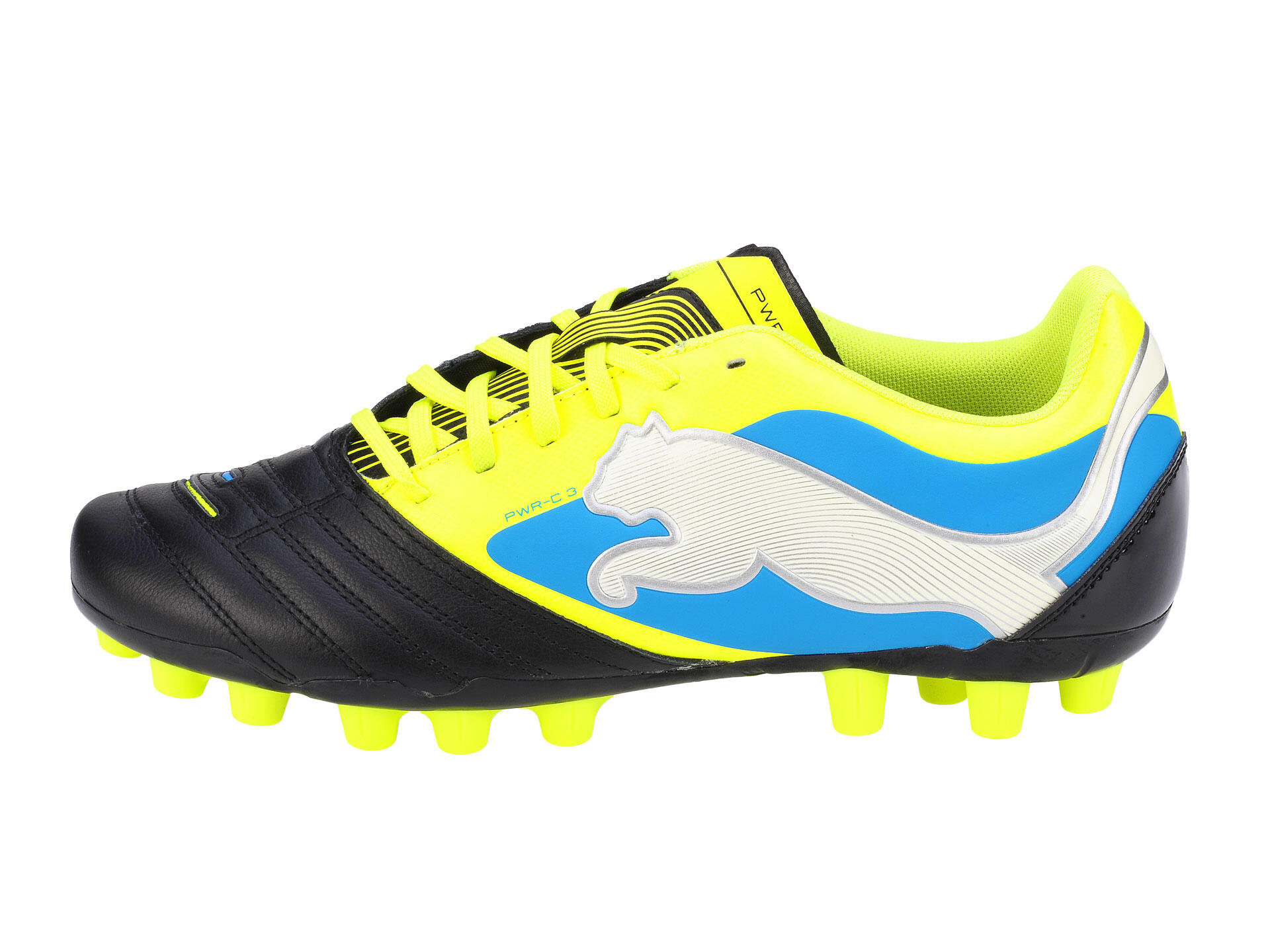 Ghete fotbal Puma PowerCat 3 r MG, black-yellow-white-blue