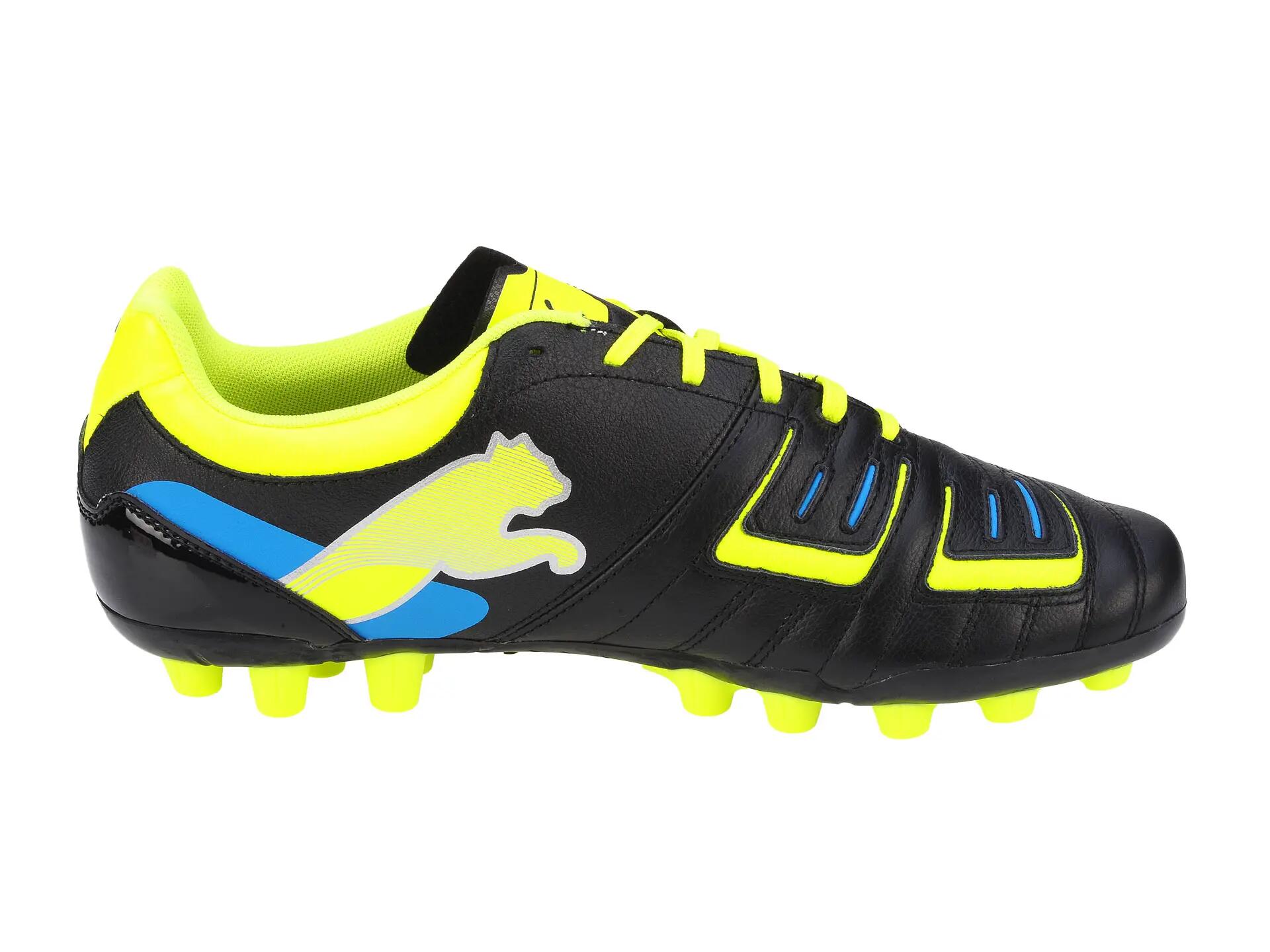 Ghete fotbal Puma PowerCat 3 r MG, black-yellow-white-blue 2/7