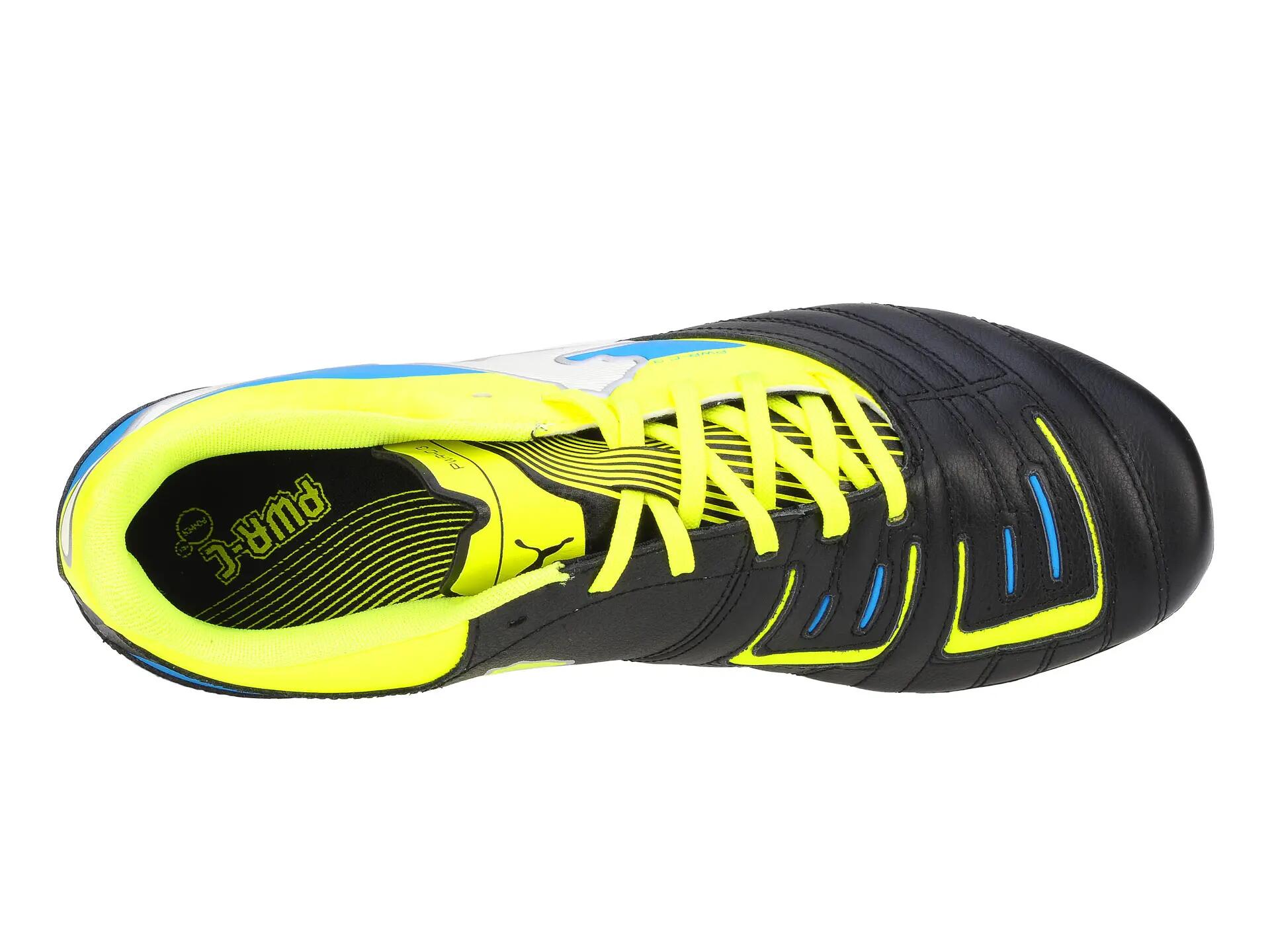 Ghete fotbal Puma PowerCat 3 r MG, black-yellow-white-blue 6/7