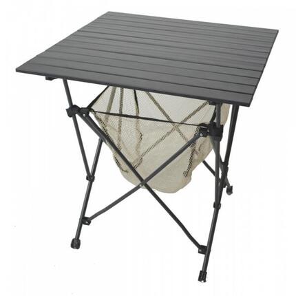 Table camping HUSKY Morty compacte acier, plateau aluminium 70x70x72 cm, 35 kg