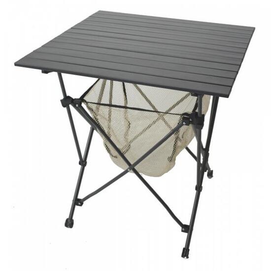 Table camping HUSKY Morty compacte acier, plateau aluminium 70x70x72 cm, 35 kg