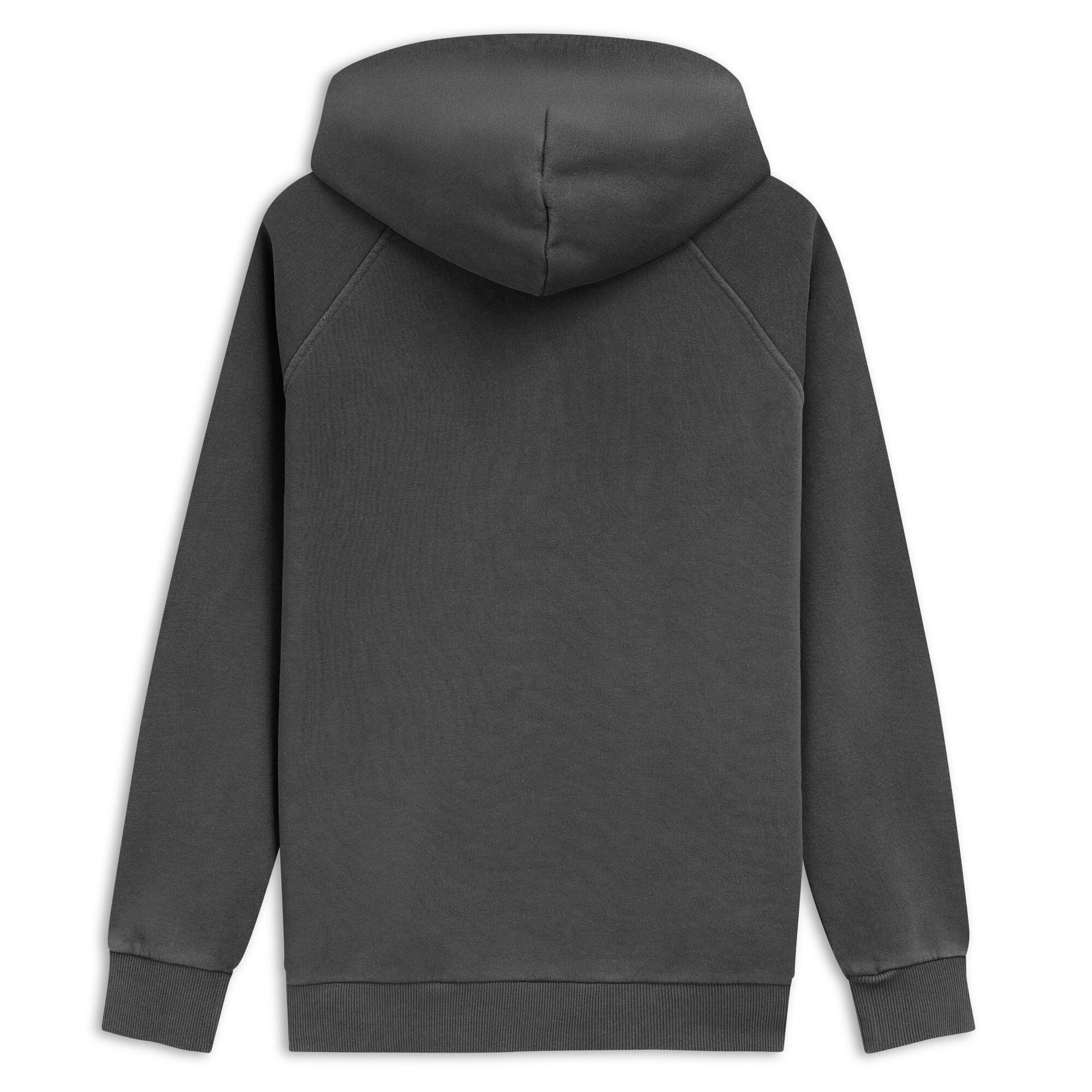 Felpa da uomo in cotone grigio da casual 2/3