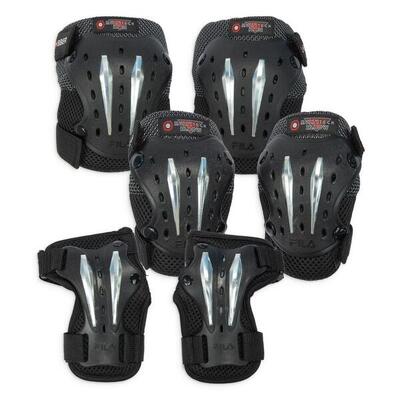 Set van 3 fila junior xs junior beschermingen zwart zilver