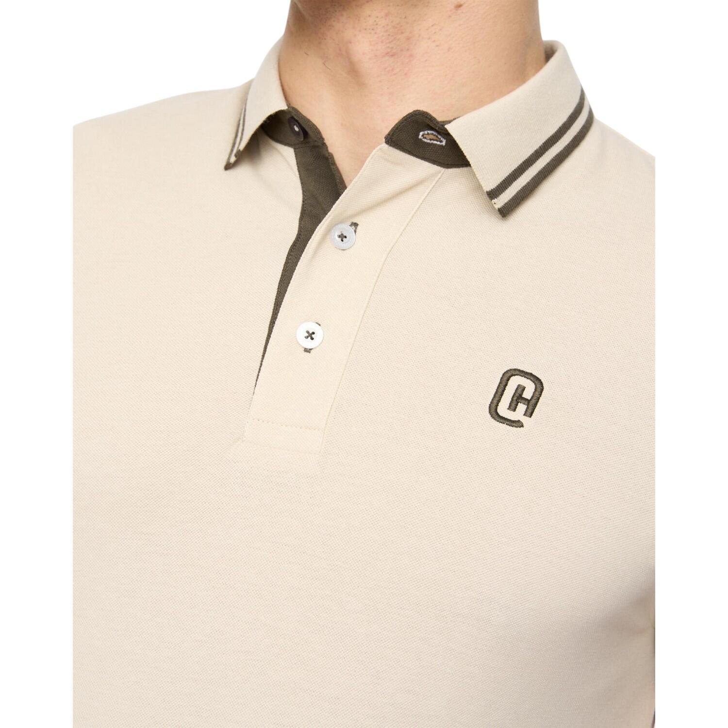 Maglietta Polo Uomo Crosshatch Mackerby Bianco Spento 4/4