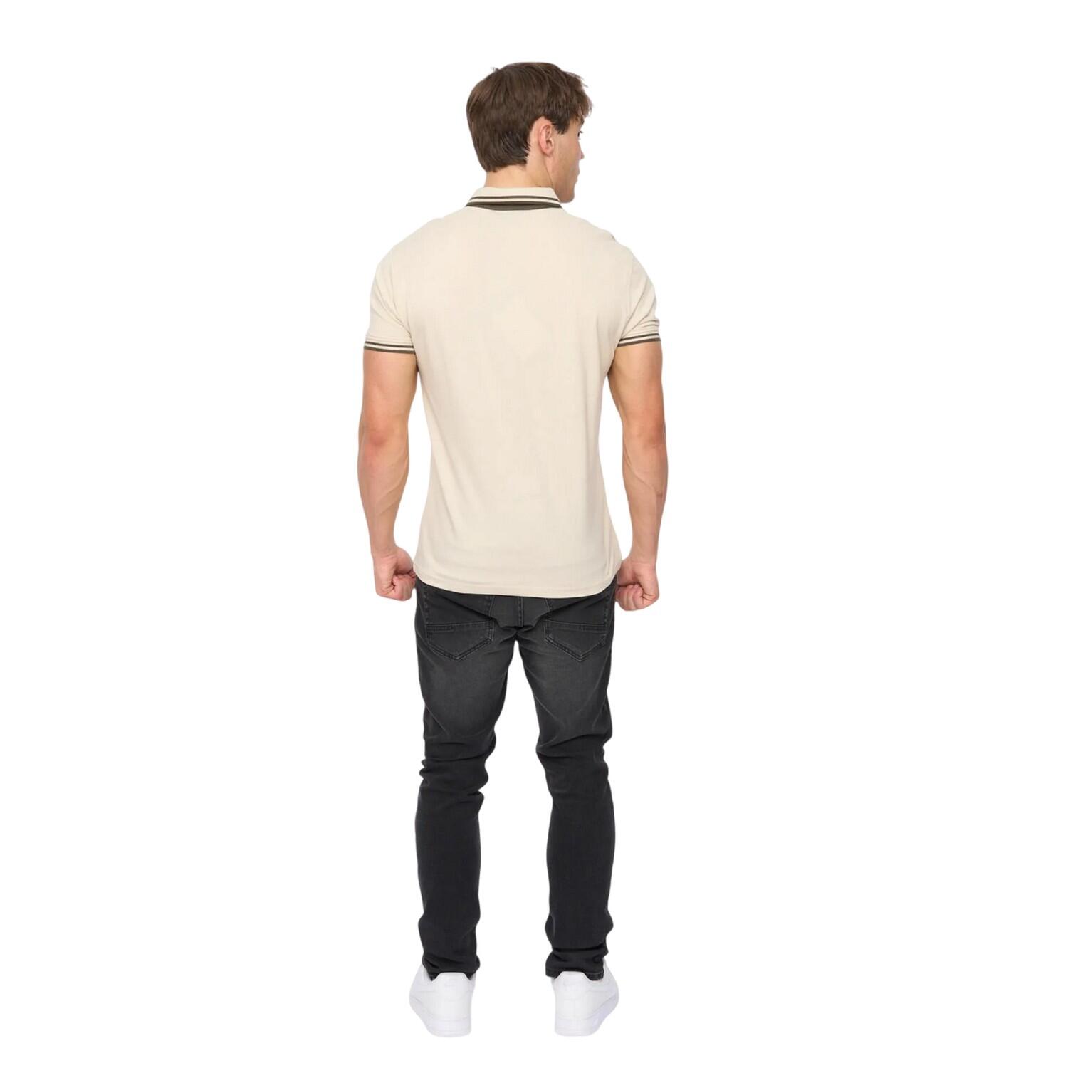 Maglietta Polo Uomo Crosshatch Mackerby Bianco Spento 3/4