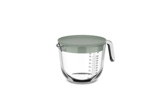 Glas Messbecher mit Deckel Chef it - Hochwertiges Glas - 1l - Nordic sage
