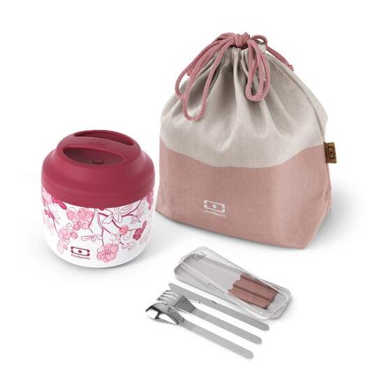 Set boite repas isotherme 500ml Magnolia + accessoires|Adulte|Bureau,pique-nique