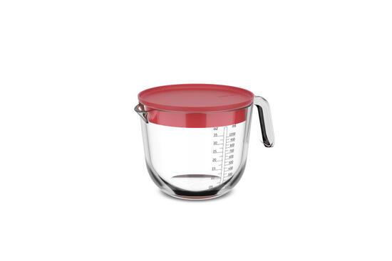 Glas Messbecher mit Deckel Chef it - Hochwertiges Glas - 1l - Nordic sage