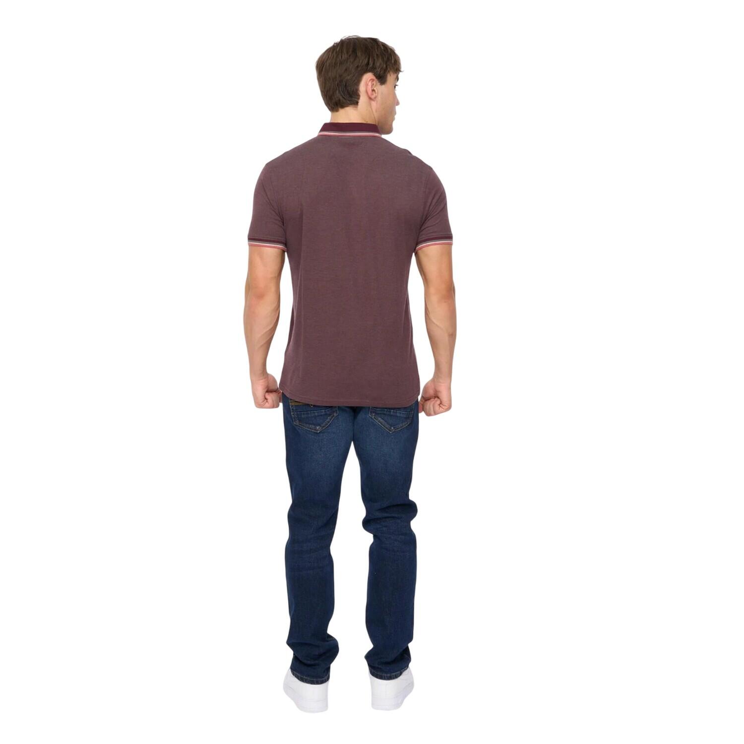 Maglietta Polo Uomo Crosshatch Mettormoore Viola Uvetta 3/4