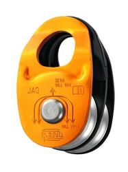 Poulie double Petzl JAG aluminium haut rendement 8-11 mm réas à roulement 91%