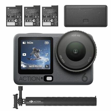 Caméra d'action 4K DJI Osmo Action 6 Adventure Combo