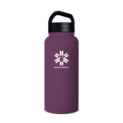 Gourde Thermos Snow Monkey Traveler 1L plum acier inox 18/8 isolation sous vide