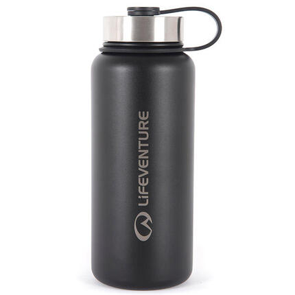 Isolierflasche LIFEVENTURE Flask 1L schwarz - Robustheit und Wärmeerhalt