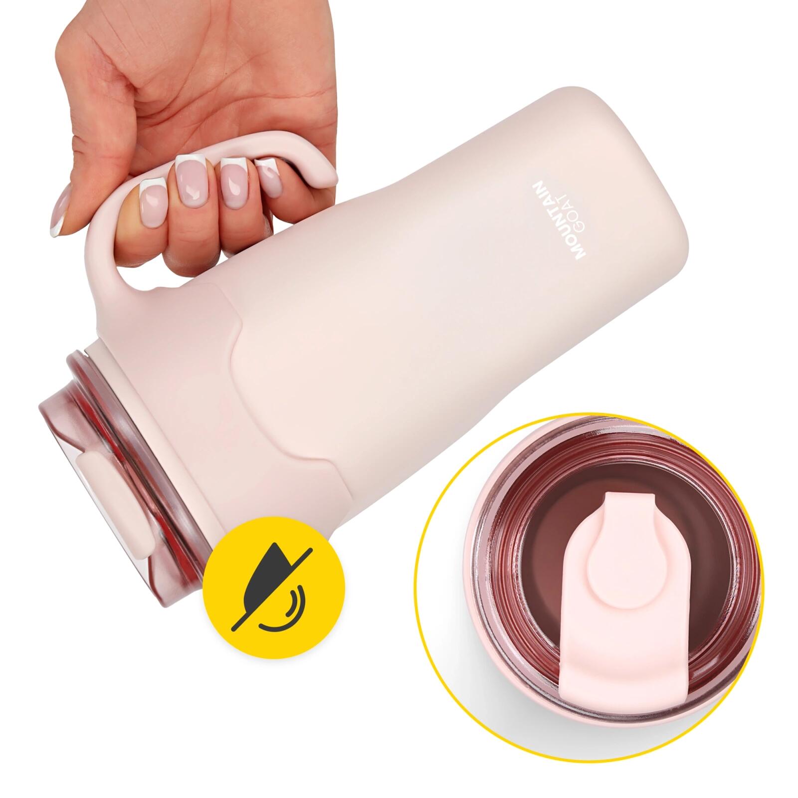 Thermobecher mit Strohhalm 650 ml Rosa – isoliert 6/7
