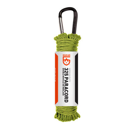 Paracord 325 GearAid vert 15 m corde résistante aux intempéries multiusage