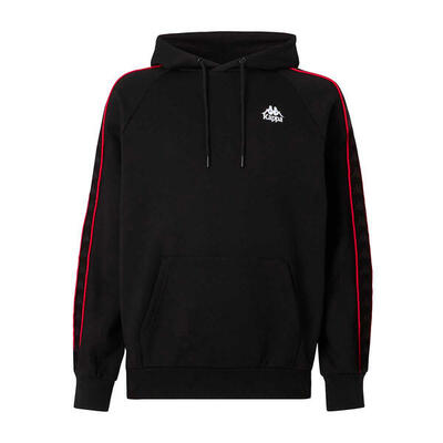 Felpa da uomo in cotone nero da streetwear sportivo