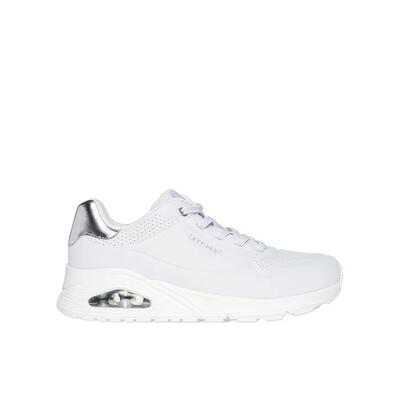 Dames uno shimmer away sneakers wit / zilver