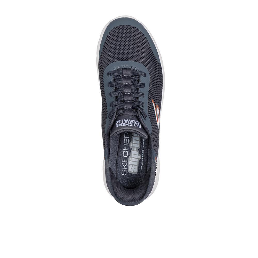 Ténis Skechers Homem Go Walk Flex - Hands Up Cinza 3/4