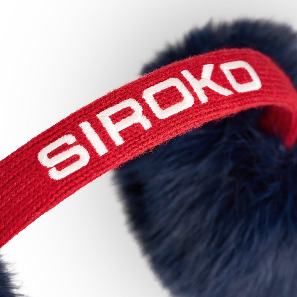 Cache-oreilles de ski rétro en fausse fourrure Homme et Femme Montchat Blue Ble 3/6