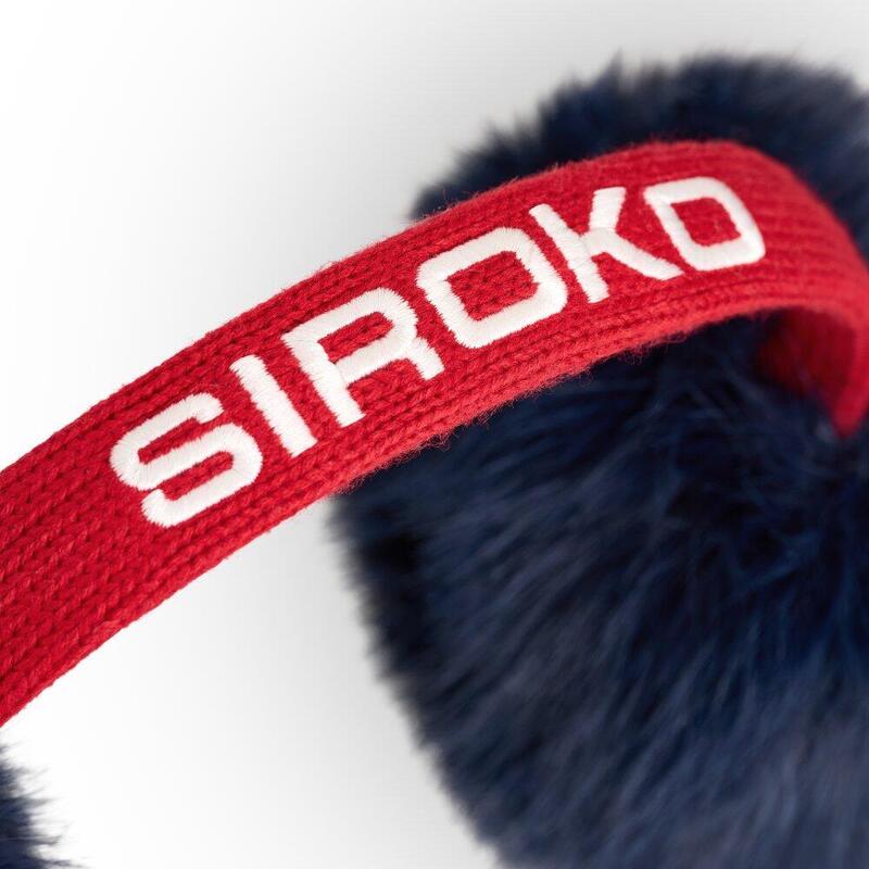 Men & Women faux fur retro ski earmuffs Montchat Blue Blue