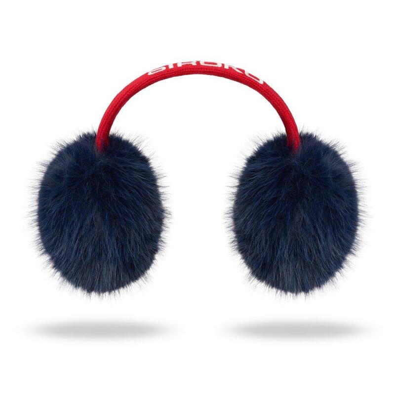 Men & Women faux fur retro ski earmuffs Montchat Blue Blue