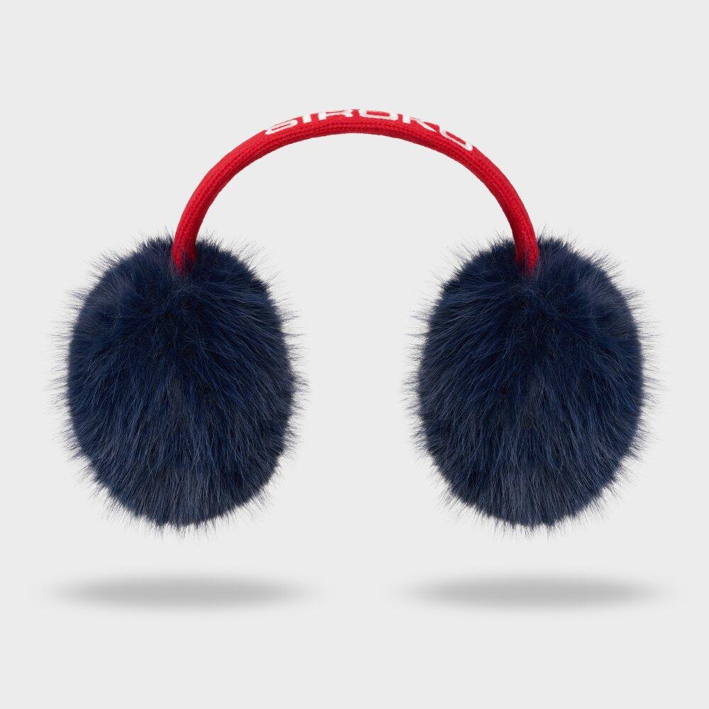 Cache-oreilles de ski rétro en fausse fourrure Homme et Femme Montchat Blue Ble 5/6
