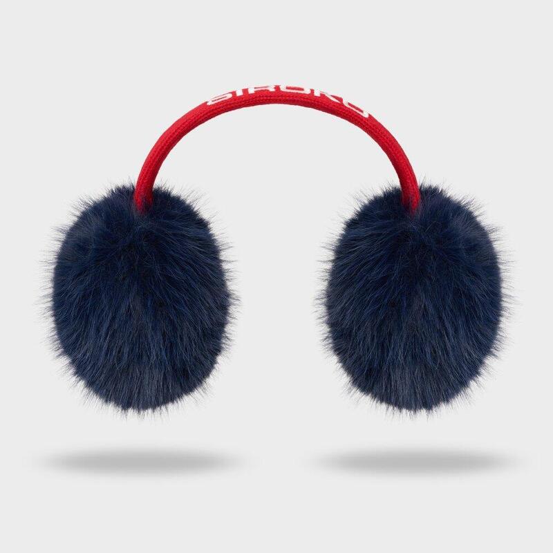 Men & Women faux fur retro ski earmuffs Montchat Blue Blue