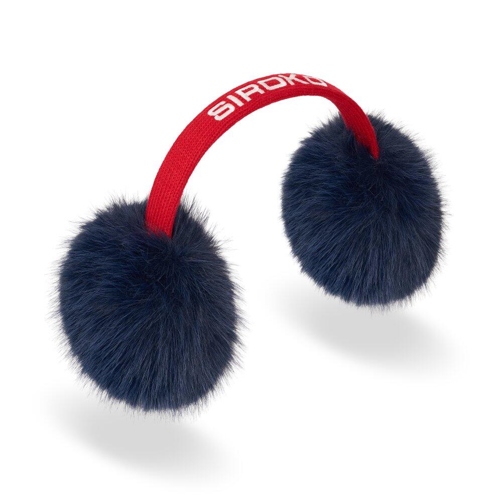 Men & Women faux fur retro ski earmuffs Montchat Blue Blue