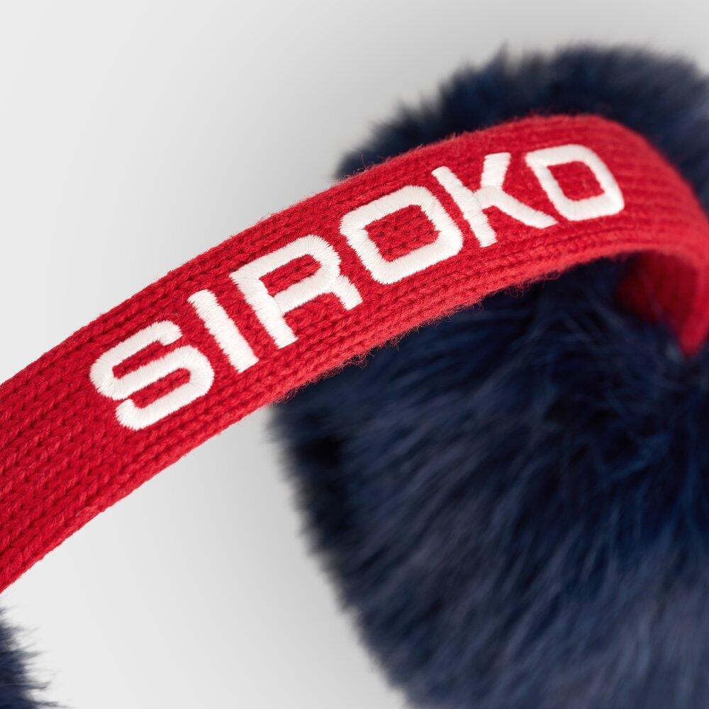 Cache-oreilles de ski rétro en fausse fourrure Homme et Femme Montchat Blue Ble 6/6