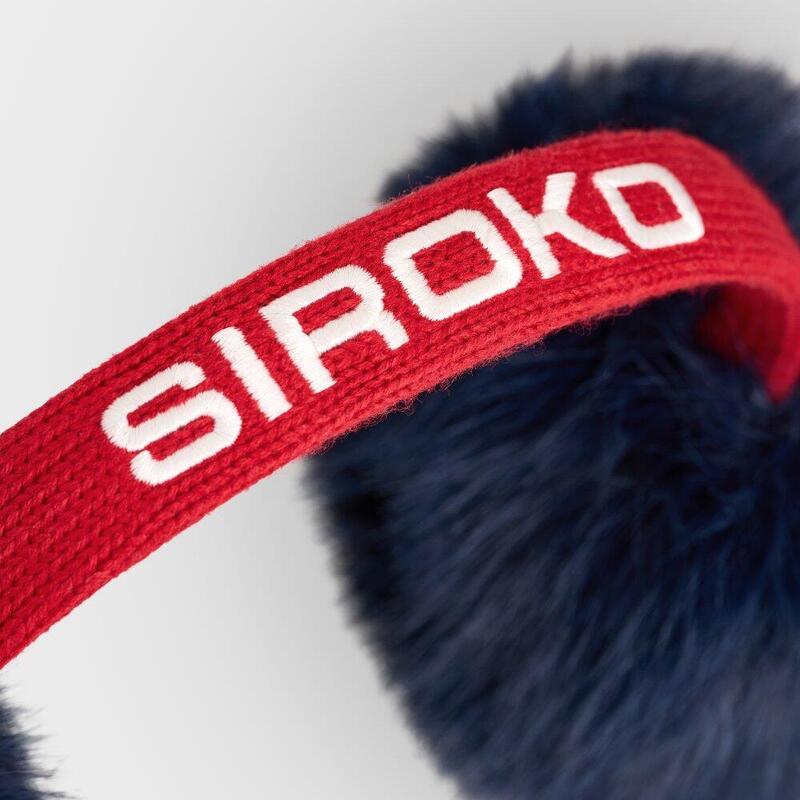 Men & Women faux fur retro ski earmuffs Montchat Blue Blue