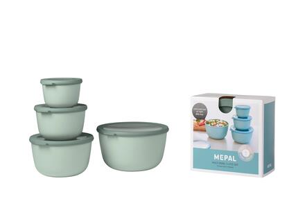 Mepal Cirqula 6.5 l Multischale Rund 4-teiliges Set - Nordic white