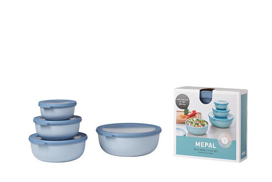 Mepal Cirqula 4.6 l Multischale Rund 4-teiliges Set - Nordic sage