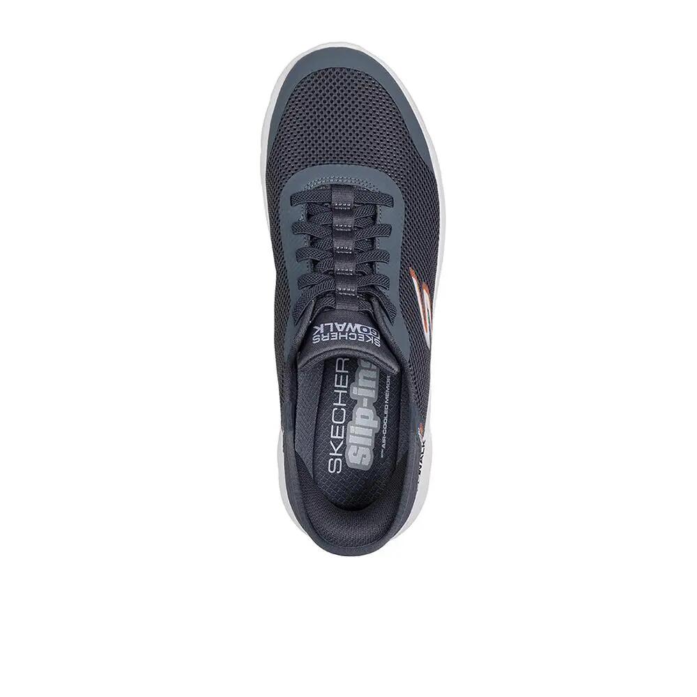 Ténis Skechers Homem Go Walk Flex - Hands Up Cinza 3/4