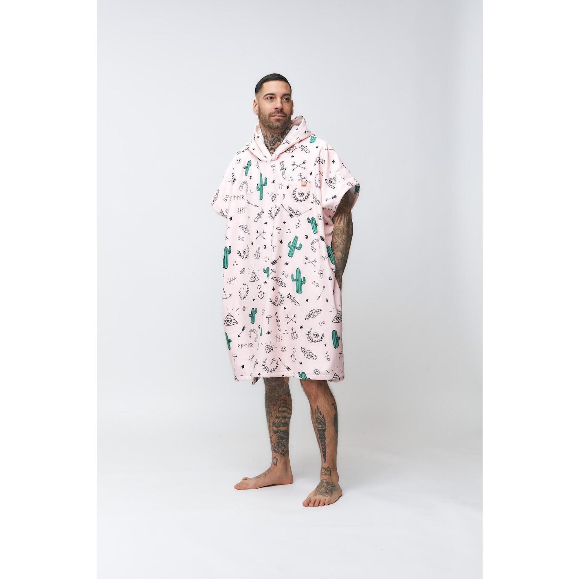 After Essentials - Poncho Surf Adulte - Hype - Rose - Serviette Poncho - Rose - Taille Unique - Decathlon