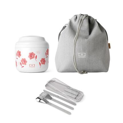 Set boite repas isotherme 500ml Magnolia + accessoires|Adulte|Bureau,pique-nique