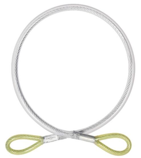 Longe câble d'acier Singing Rock 100 cm 15 kN gaine PVC yeux fixes