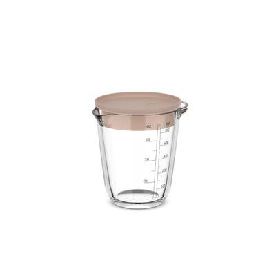 Glas Messbecher mit Deckel Chef it - Hochwertiges Glas - 0,5l - Chalk